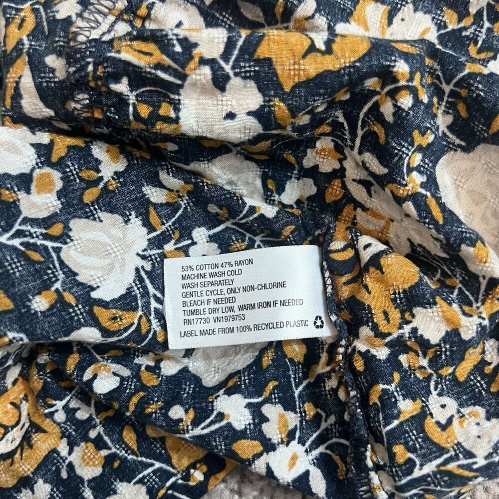 Women’s Navy Floral Midi Dress Size Medium - Picture 7 of 8